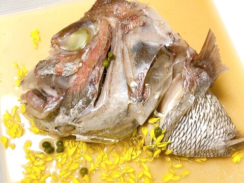 煮魚の黄金比ver.2♪割烹風塩だしで鯛のカブト煮